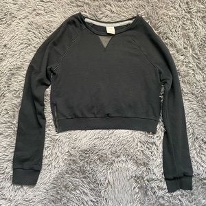 Abercrombie & Fitch, small, black, crop top sweater